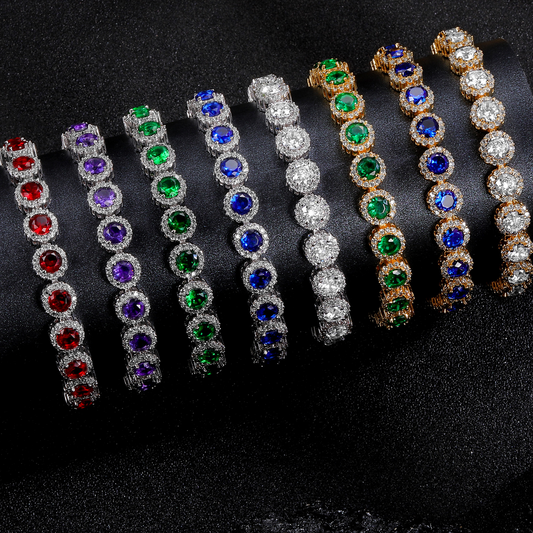 circle gem tennis bracelet