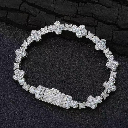 Diamond Zircon Cross Bracelet