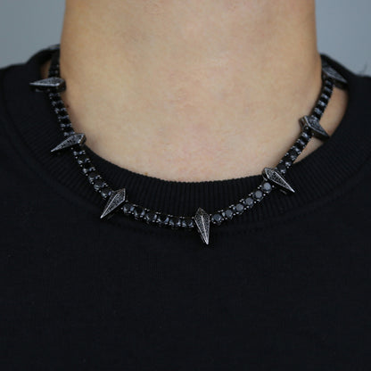 Black panther zircon Necklace