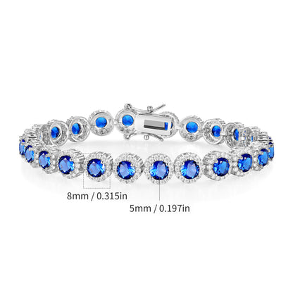circle gem tennis bracelet