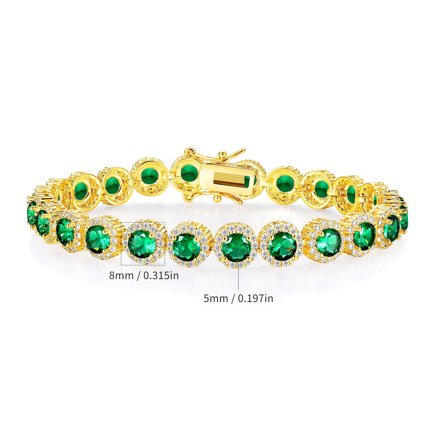 circle gem tennis bracelet