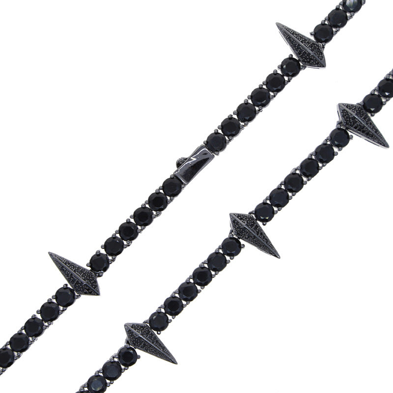 Black panther zircon Necklace