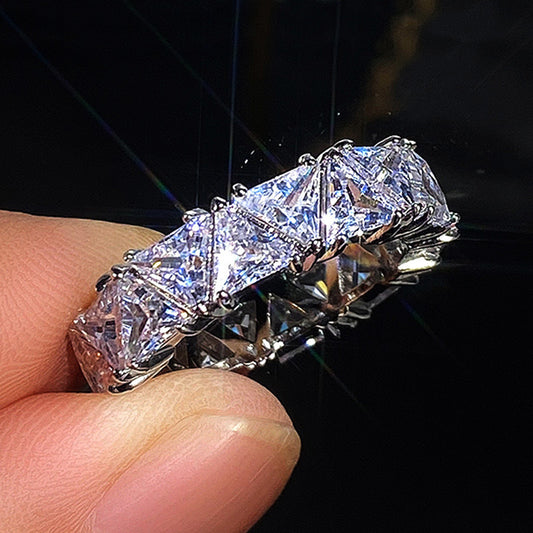 Triangle Zircon Ring
