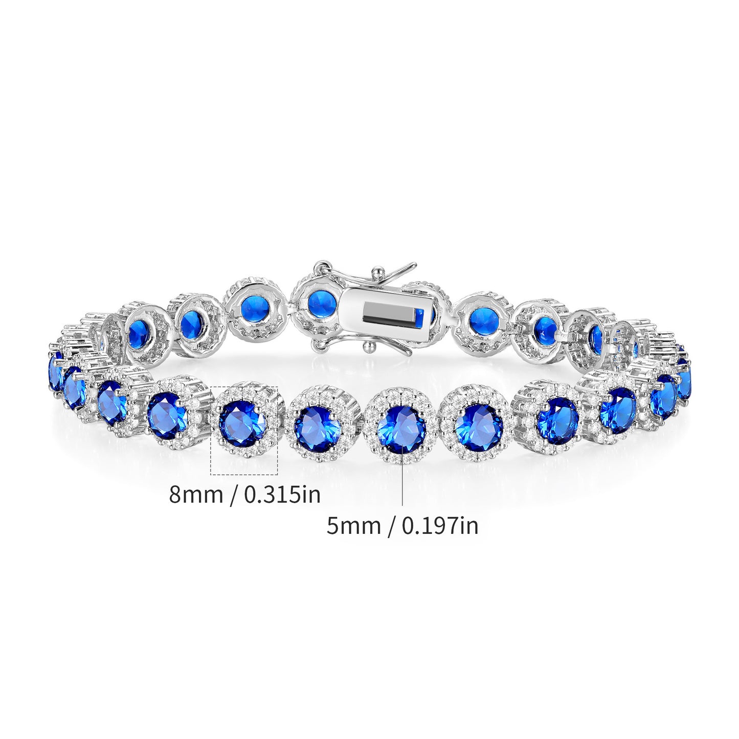 circle gem tennis bracelet