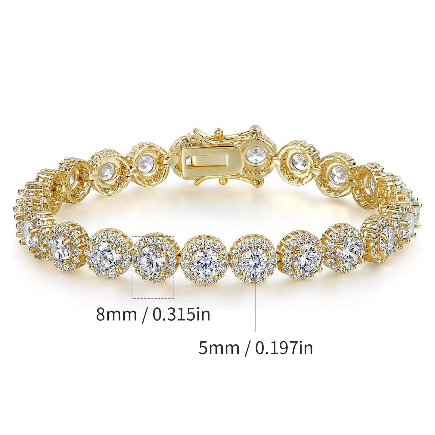 circle gem tennis bracelet