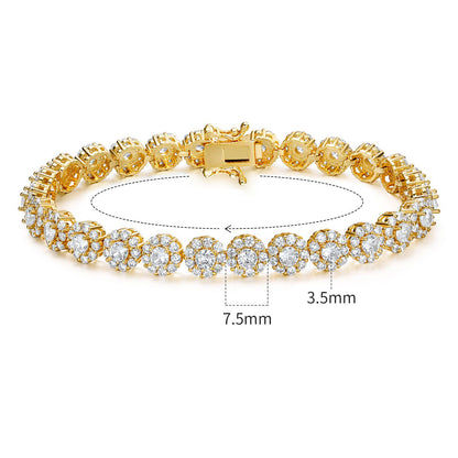 circle gem tennis bracelet