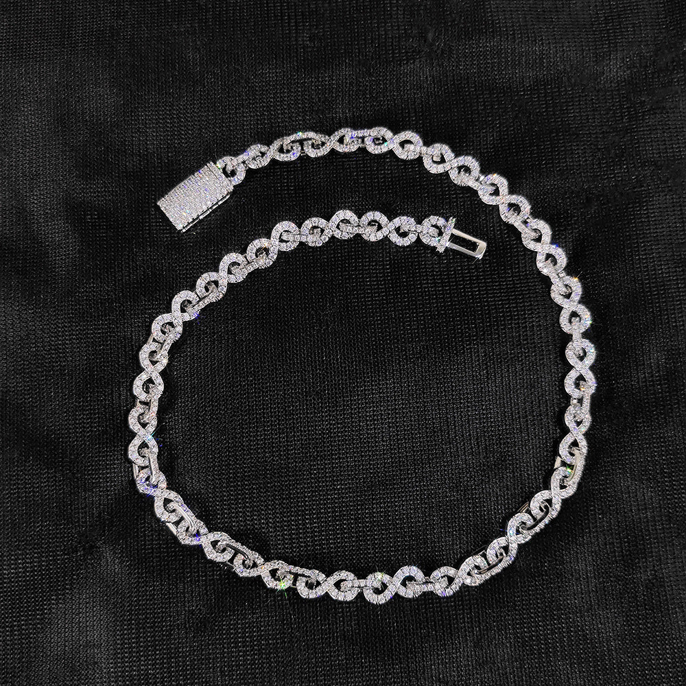 circle link zircon chain