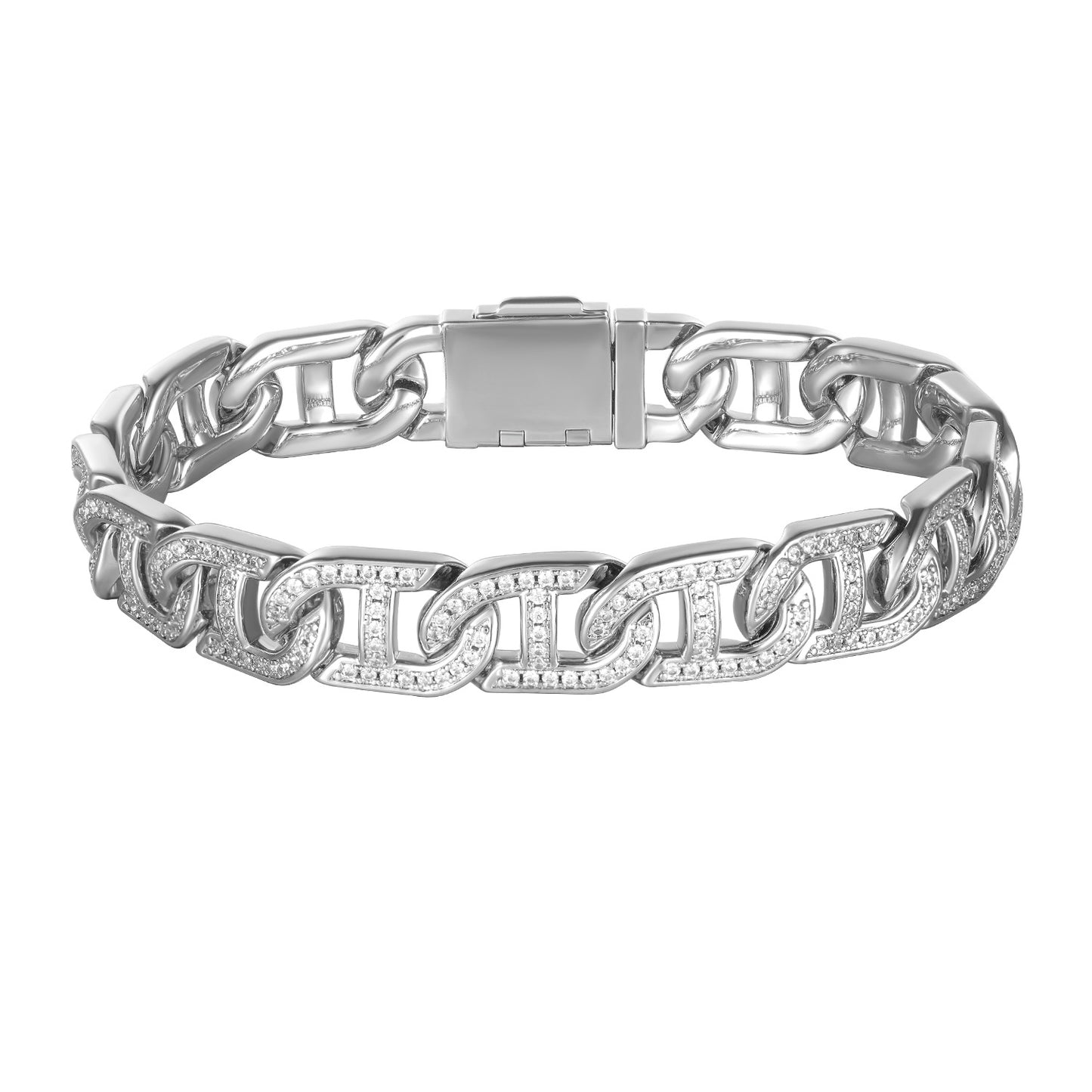 cuban link zircon bracelet