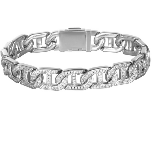 cuban link zircon bracelet