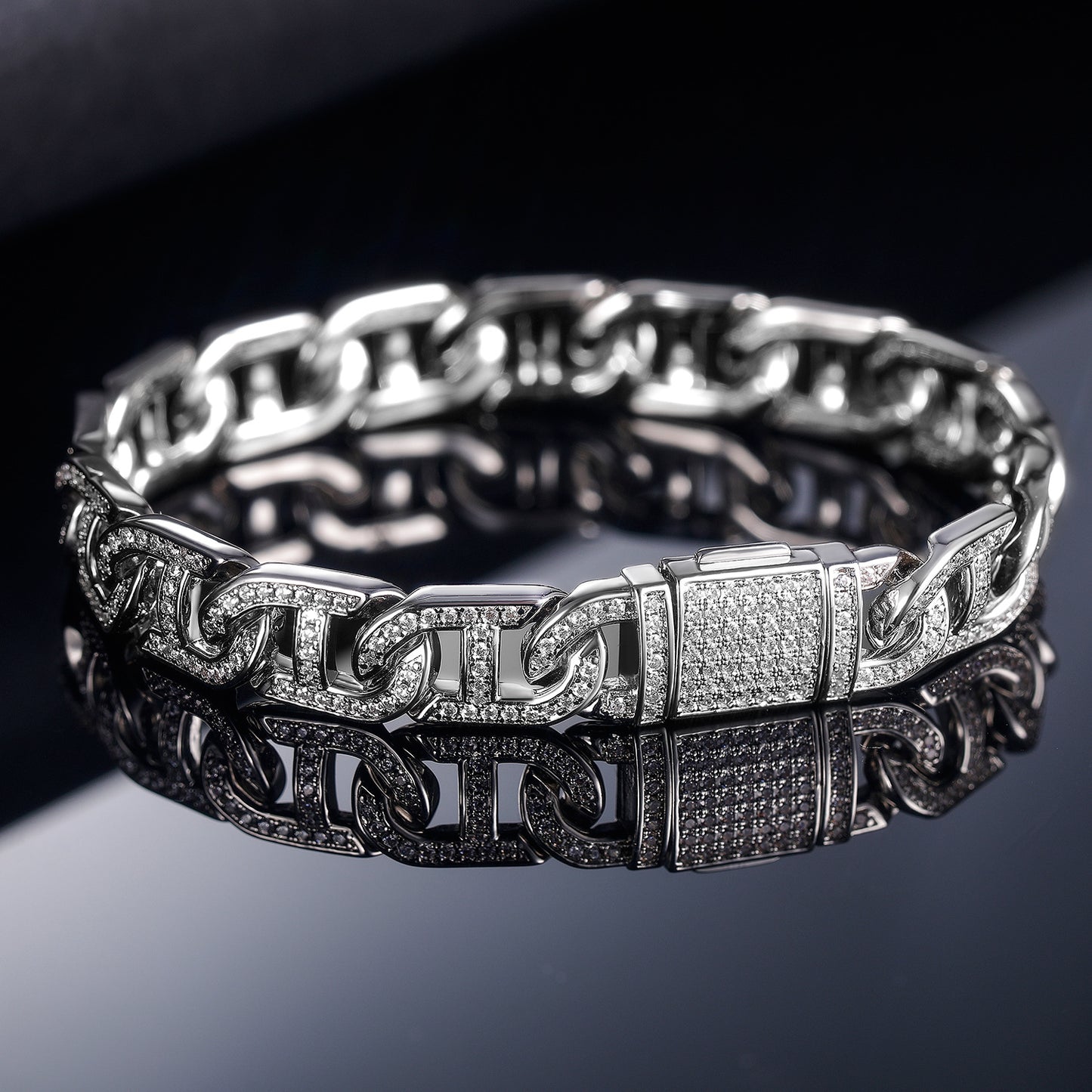 cuban link zircon bracelet