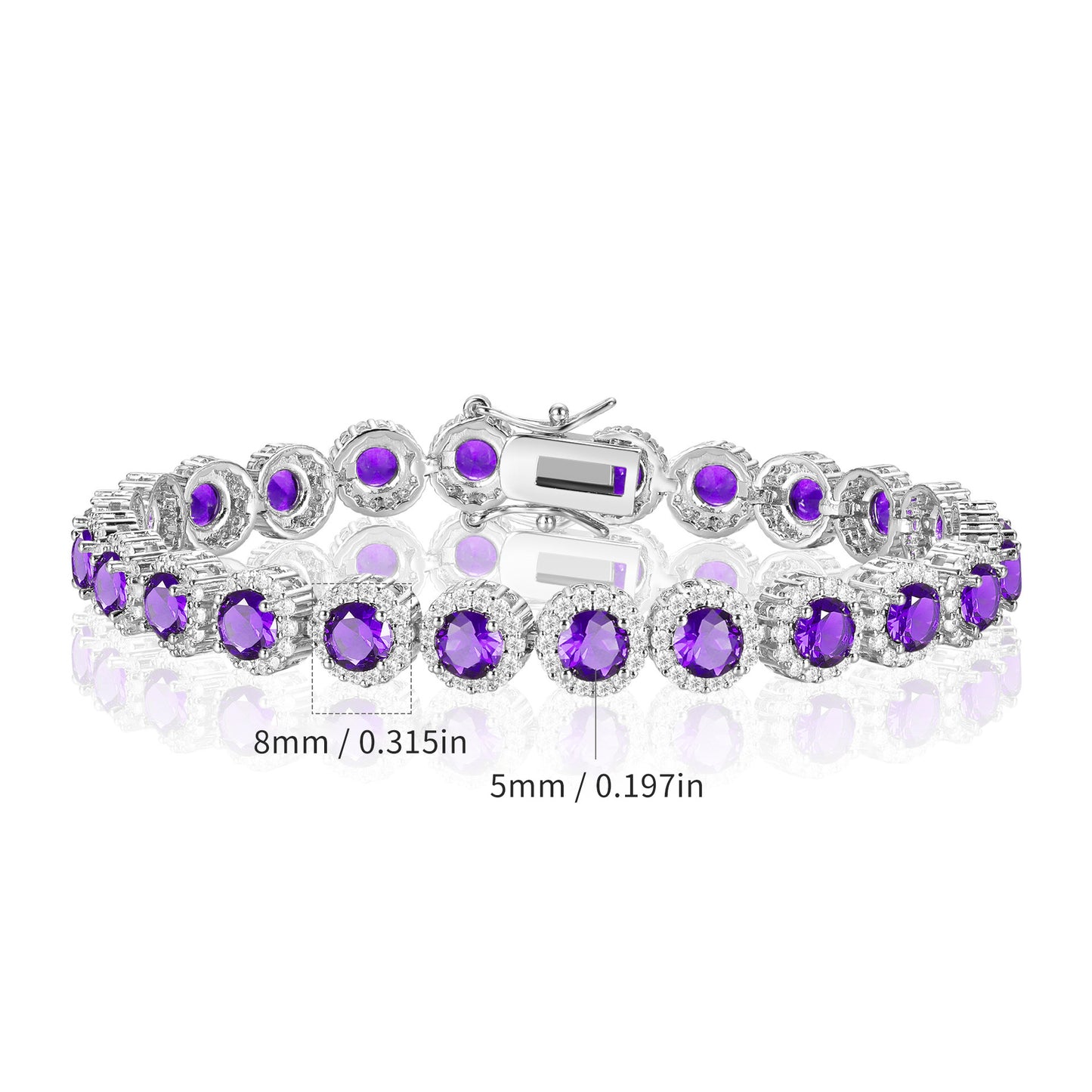 circle gem tennis bracelet
