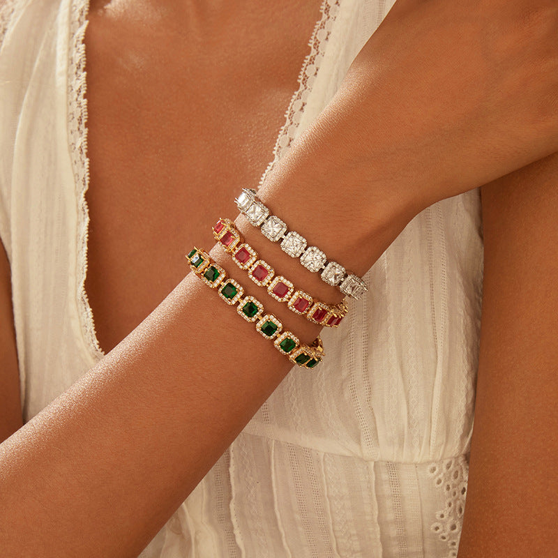 cube gemstone bracelet