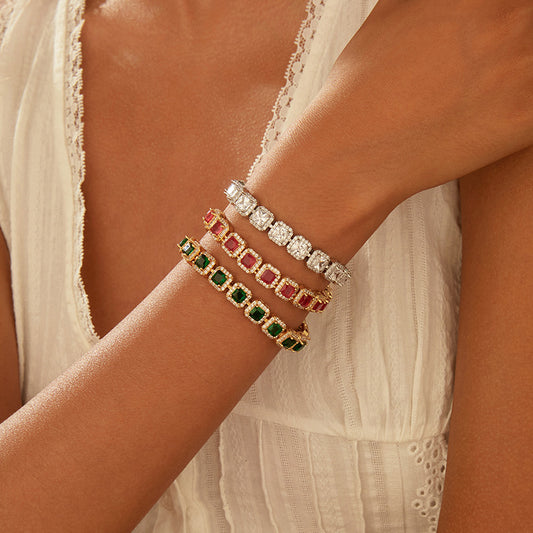 cube gemstone bracelet