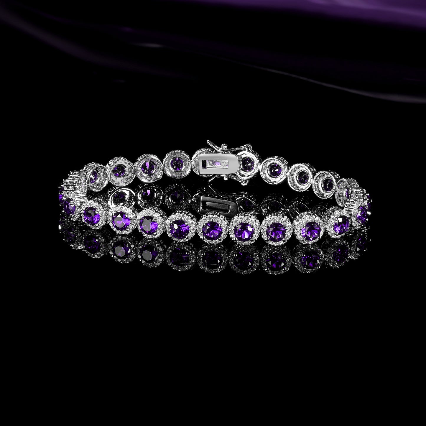 circle gem tennis bracelet