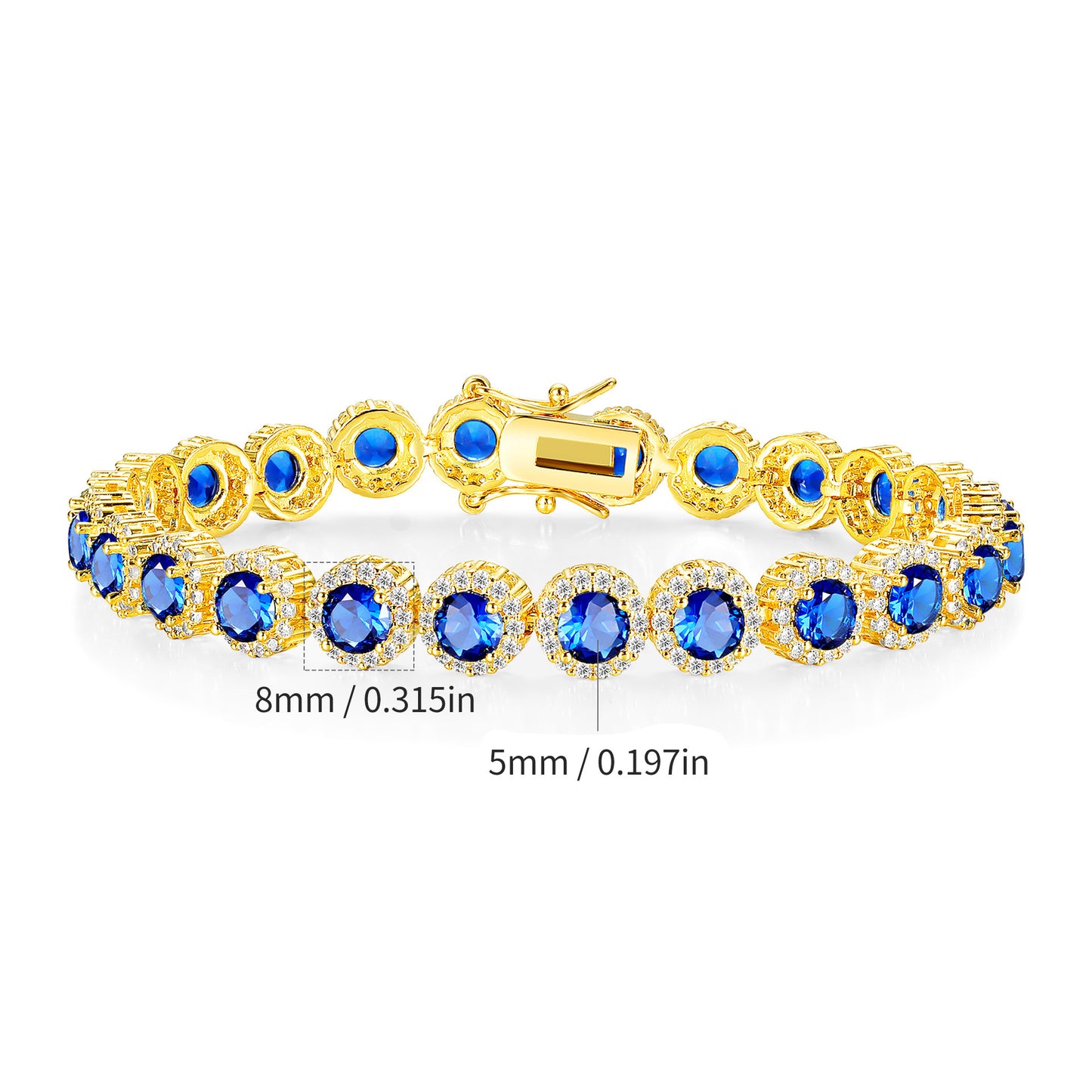 circle gem tennis bracelet