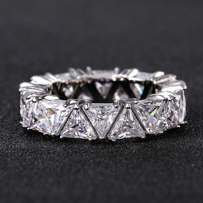 Triangle Zircon Ring