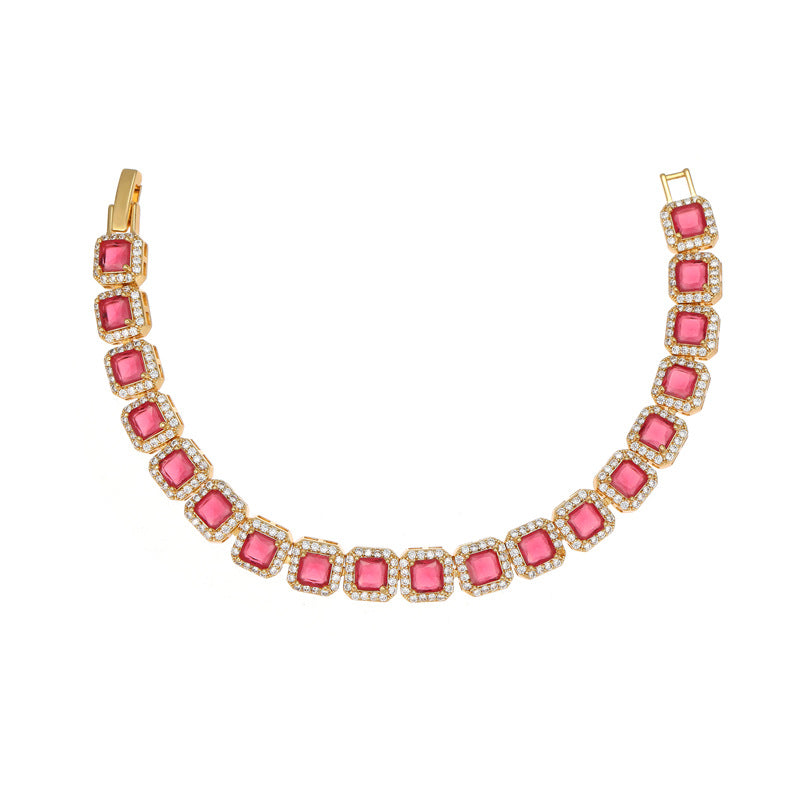 cube gemstone bracelet
