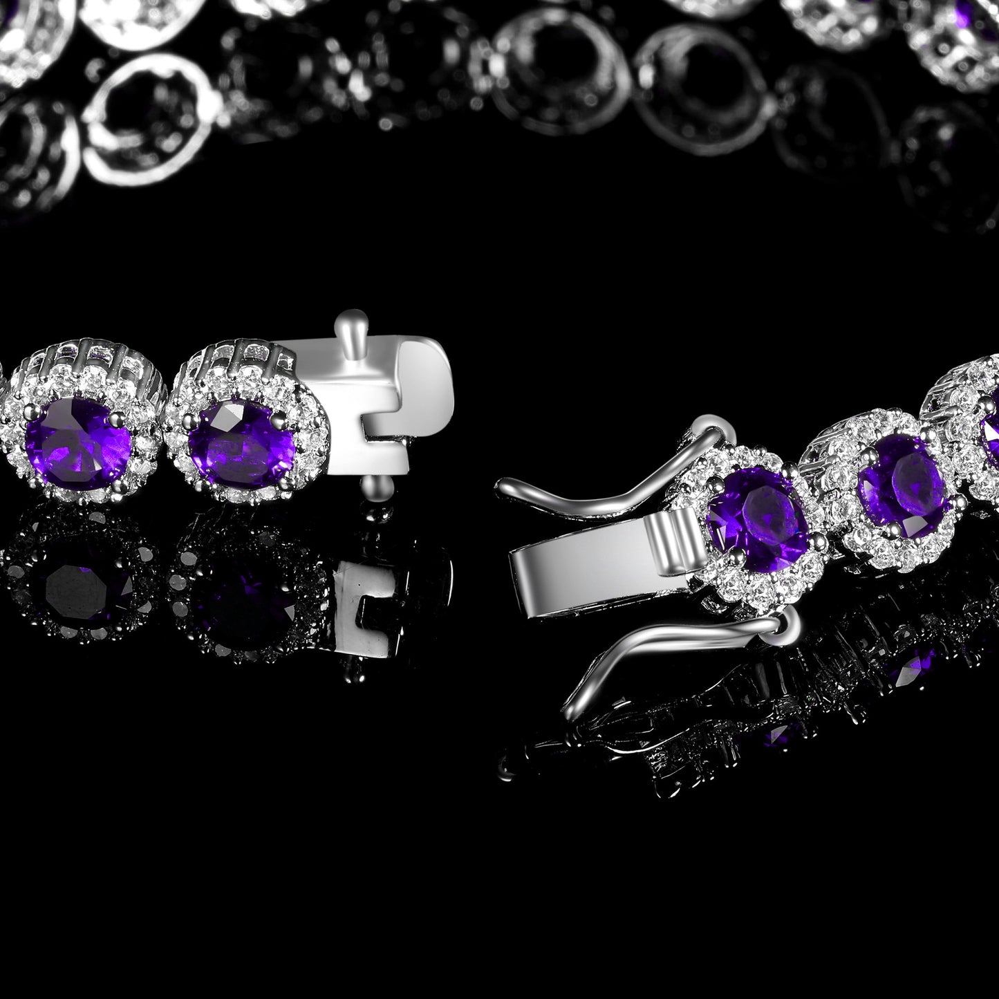 circle gem tennis bracelet