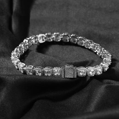 square tennis zircon chain