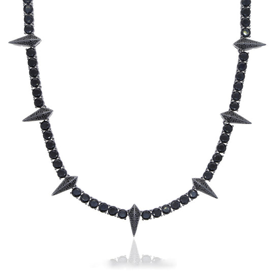 Black panther zircon Necklace