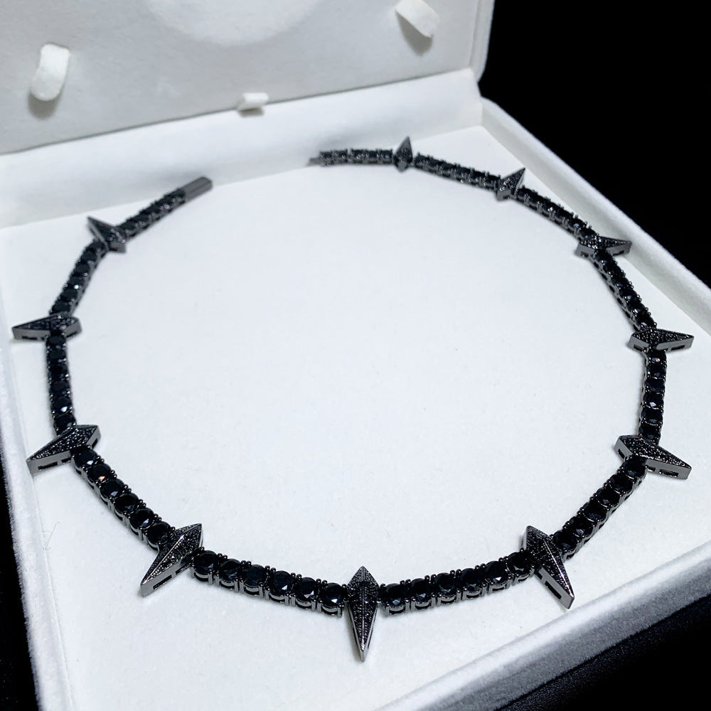 Black panther zircon Necklace