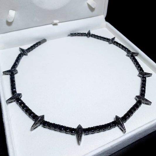 Black panther zircon Necklace