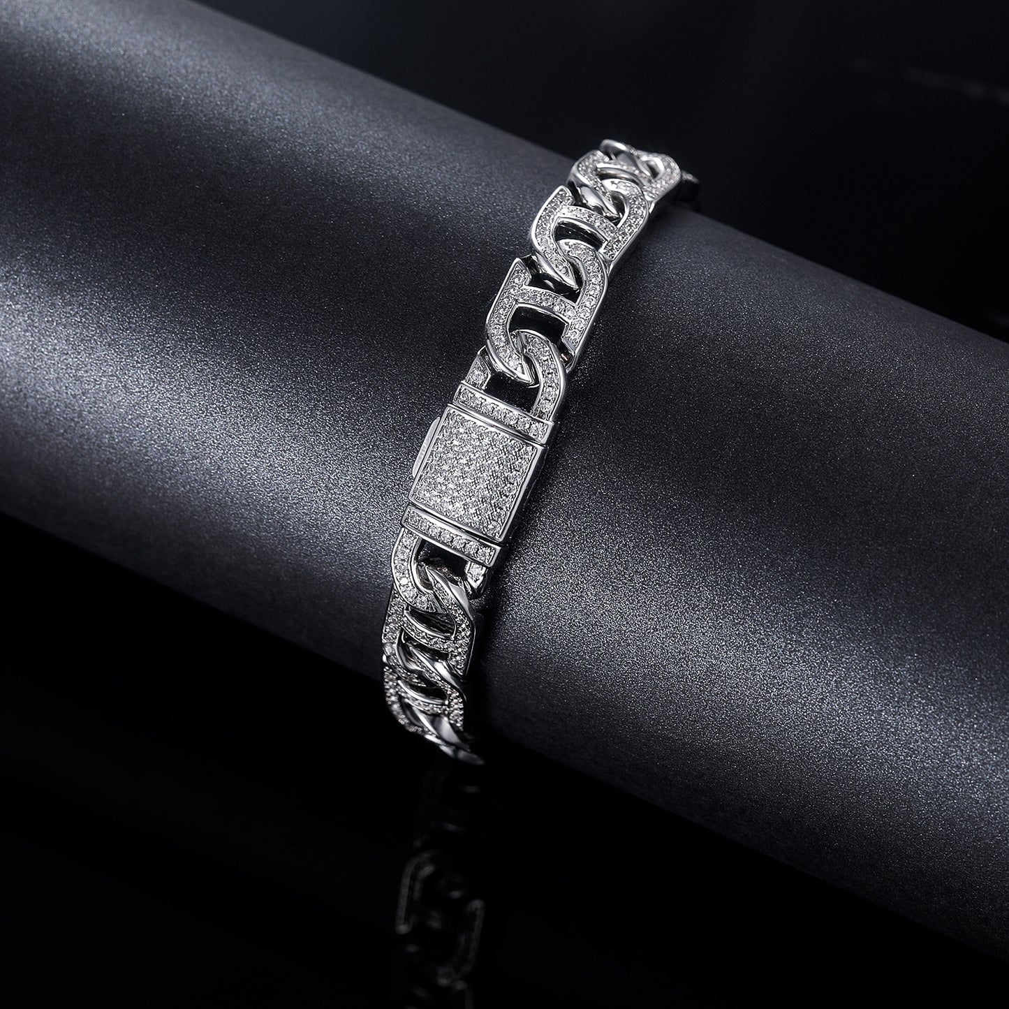 cuban link zircon bracelet