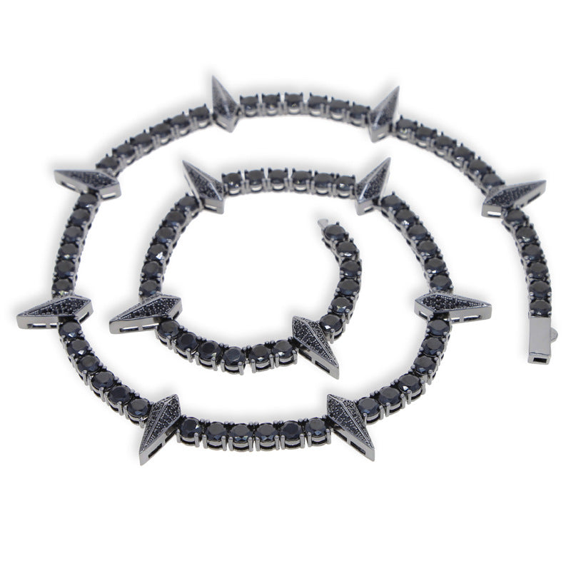 Black panther zircon Necklace