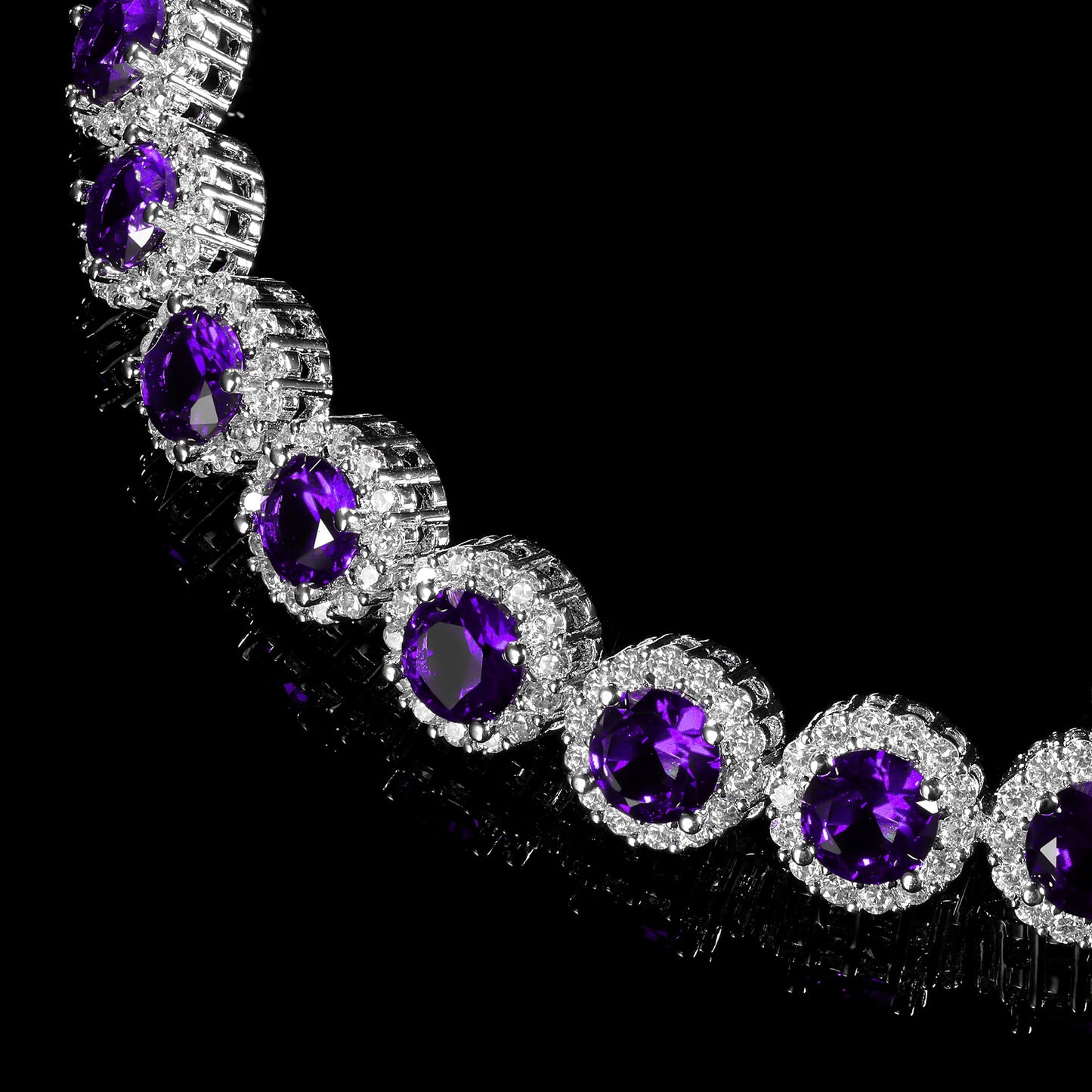 circle gem tennis bracelet
