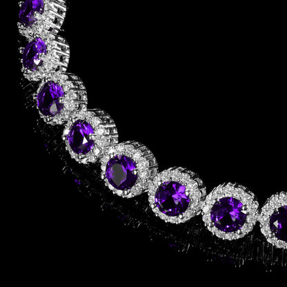 circle gem tennis bracelet