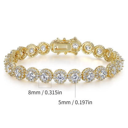 circle gem tennis bracelet