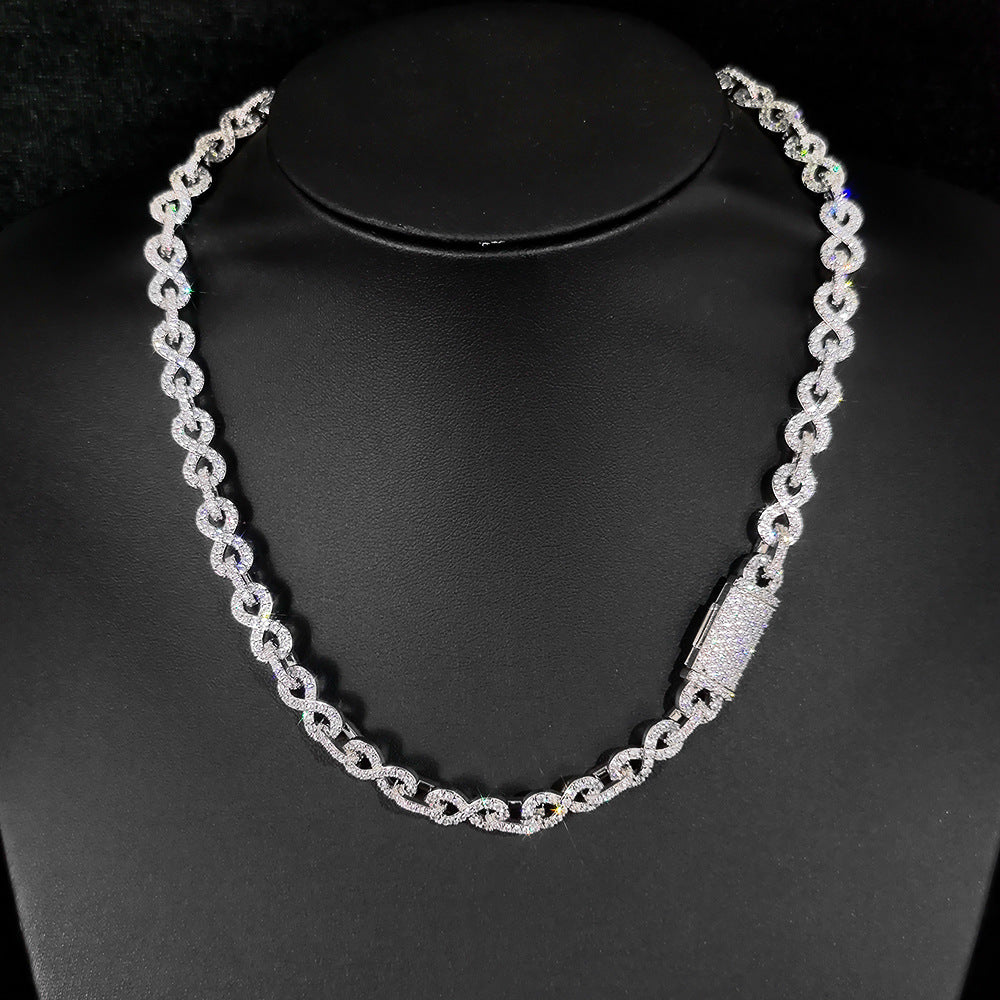 circle link zircon chain
