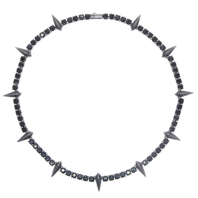 Black panther zircon Necklace