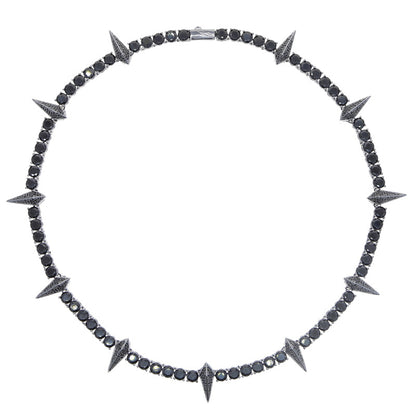 Black panther zircon Necklace