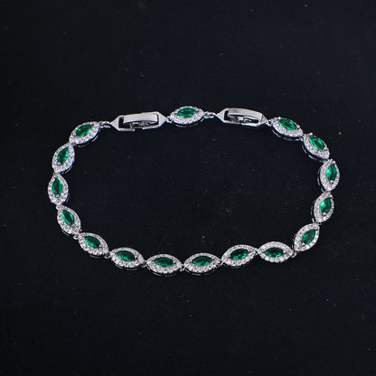 Eyedrop zircon bracelet