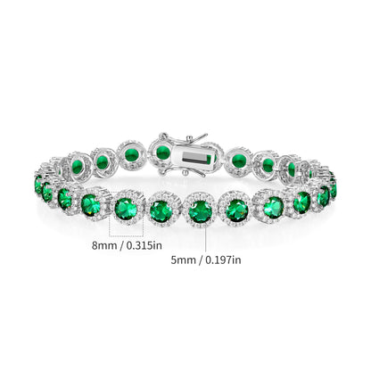 circle gem tennis bracelet