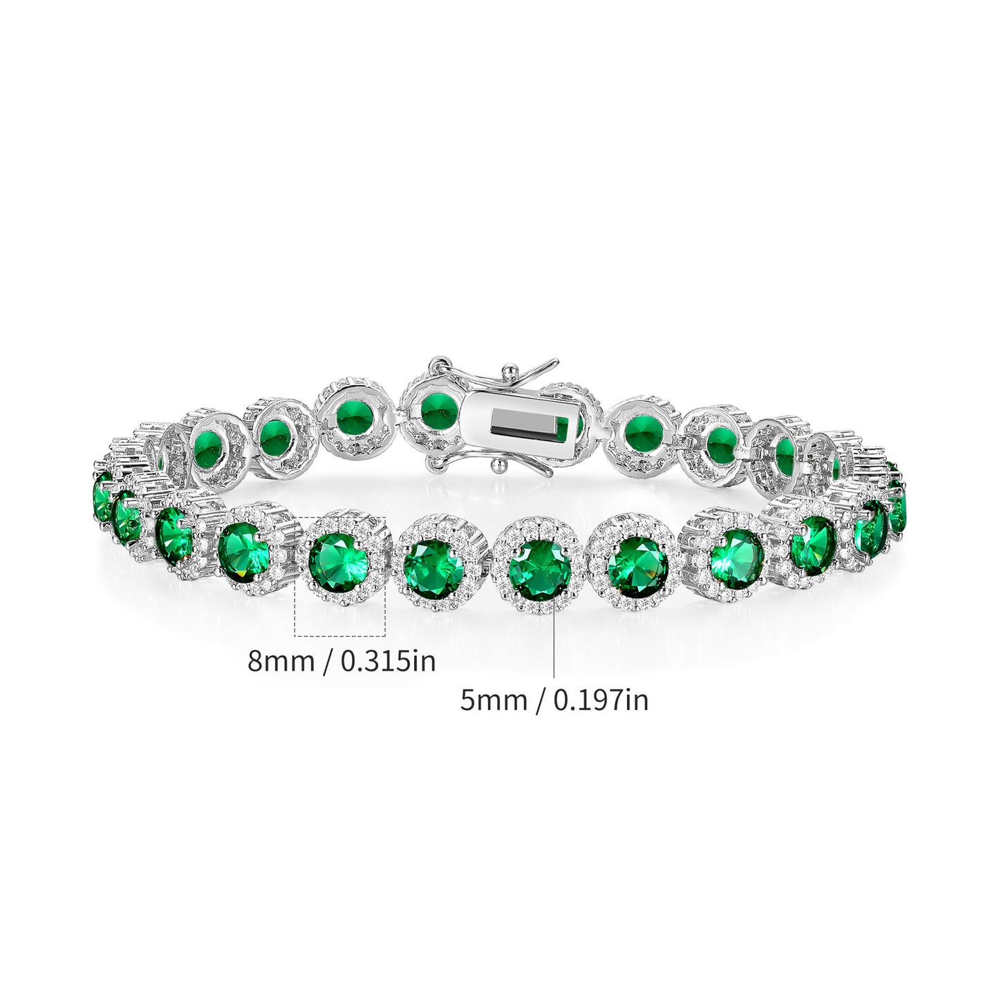 circle gem tennis bracelet