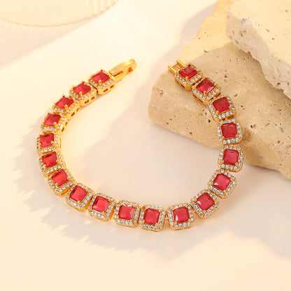 cube gemstone bracelet