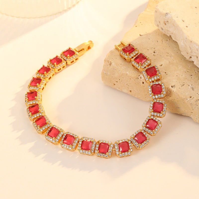 cube gemstone bracelet