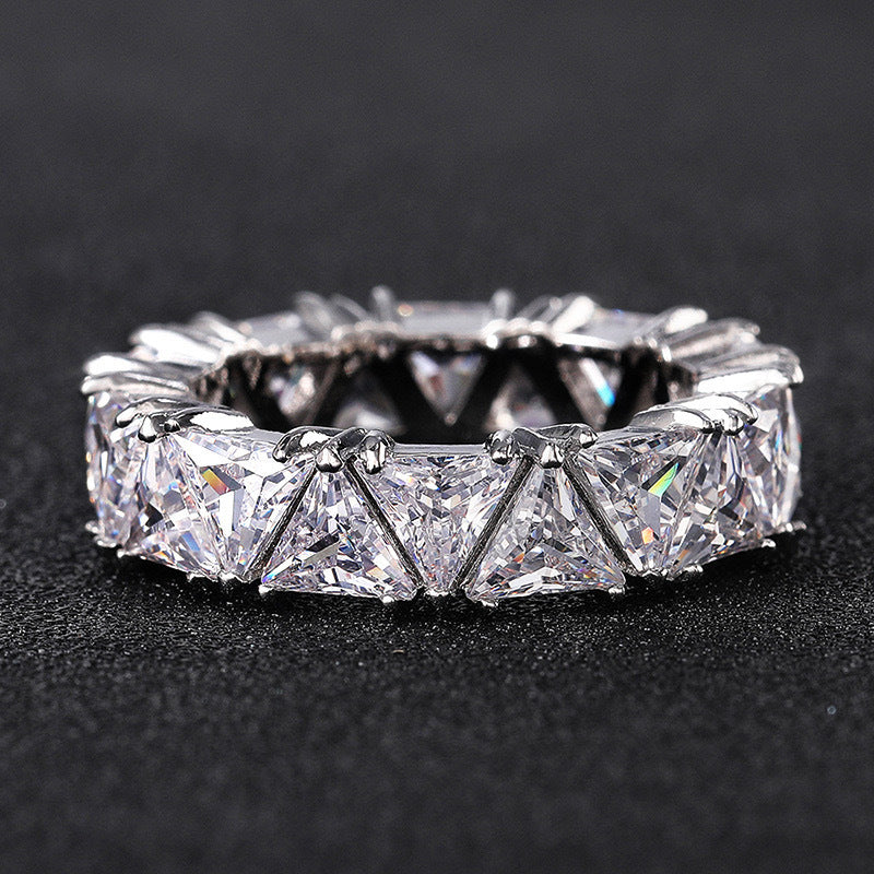 Triangle Zircon Ring