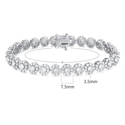circle gem tennis bracelet