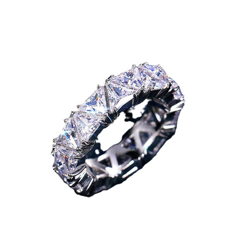 Triangle Zircon Ring