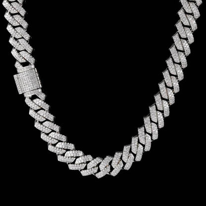 Rhombus Zircon Cuban Chain Necklace