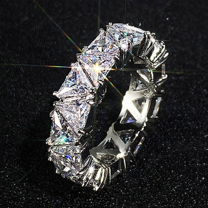 Triangle Zircon Ring