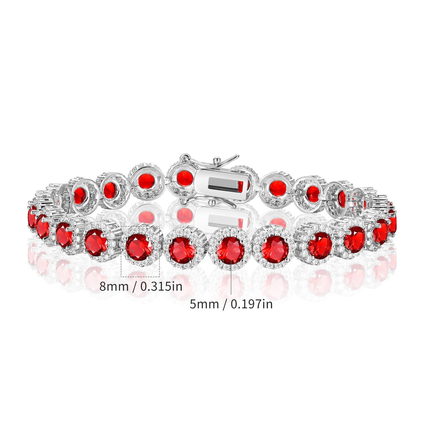 circle gem tennis bracelet