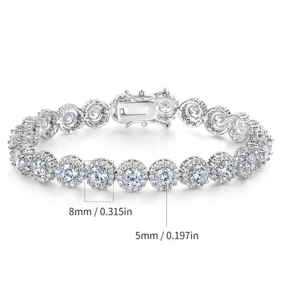 circle gem tennis bracelet