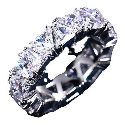 Triangle Zircon Ring