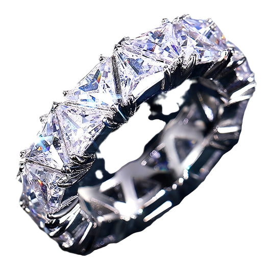 Triangle Zircon Ring